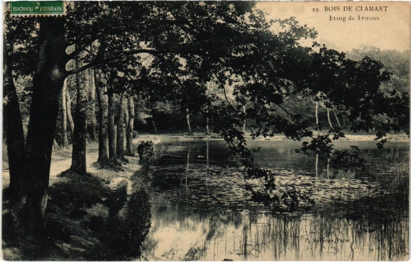Carte postale ancienne Bois de Clamart - Etang de Trivaux à Meudon