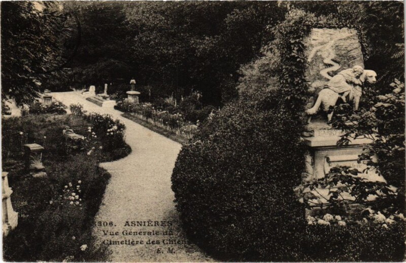 Carte postale ancienne Asnieres Cimetiere des Chiens