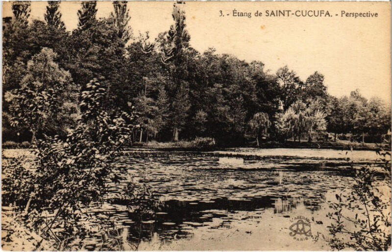 Carte postale ancienne Etang de Saint-Cucufa - Perspective