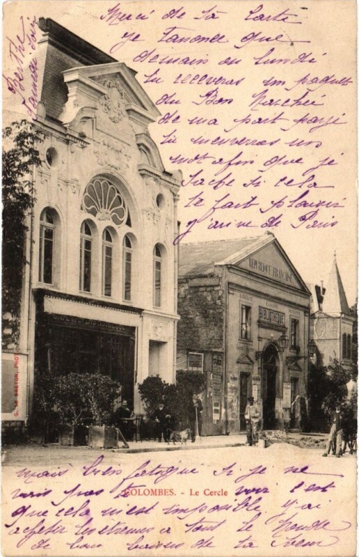 Carte postale ancienne Colombes Le Cercle à Colombes