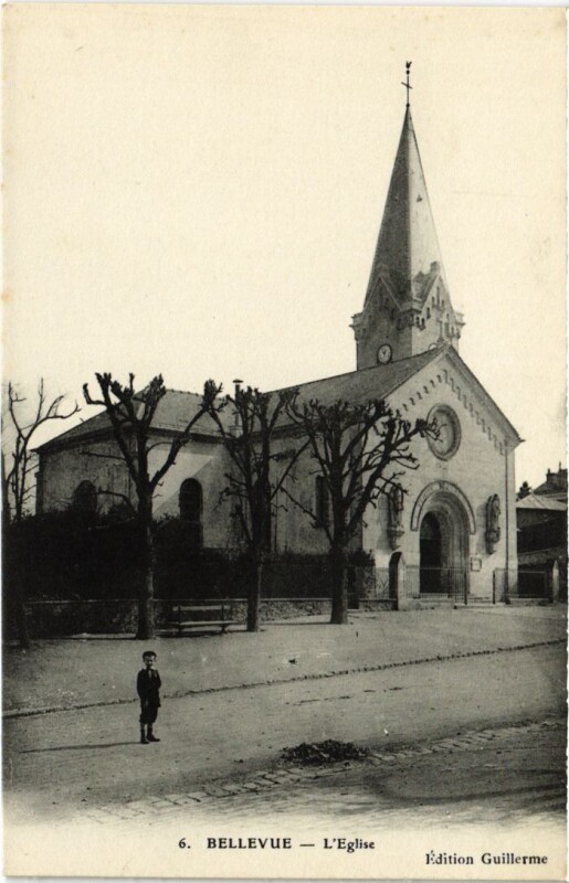 Carte postale ancienne Bellevue Eglise