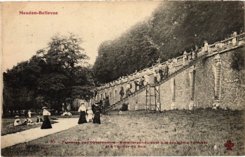 Carte postale ancienne Meudon Bellevue - Terrasse de l'Observatoire à Meudon