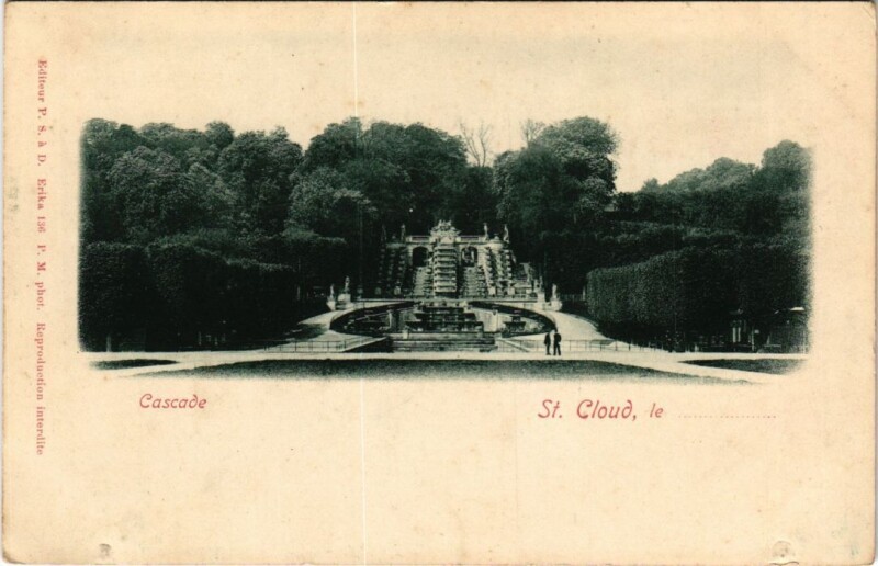 Carte postale ancienne Saint-Cloud Casacde à Saint-Cloud