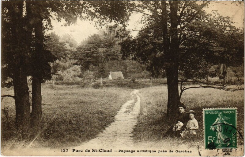 Carte postale ancienne Saint-Cloud Parc - Paysage Artistique pres de Garches à Garches