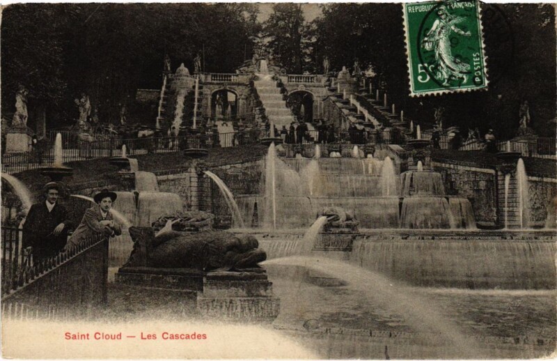Carte postale ancienne Saint-Cloud Les Cascades à Saint-Cloud