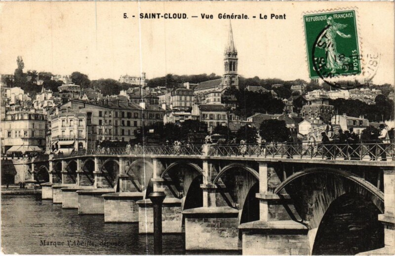 Carte postale ancienne Saint-Cloud Vue Generale à Saint-Cloud