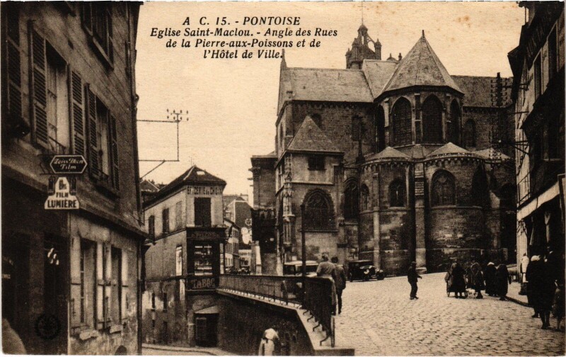 Carte postale ancienne Pontoise Eglise Saint-Maclou à Pontoise
