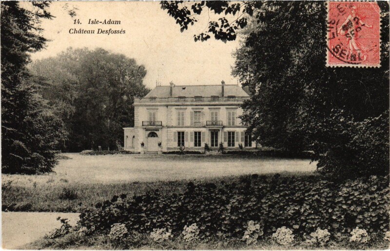 Carte postale ancienne L'Isle Adam Chateau Desfosses à Fosses