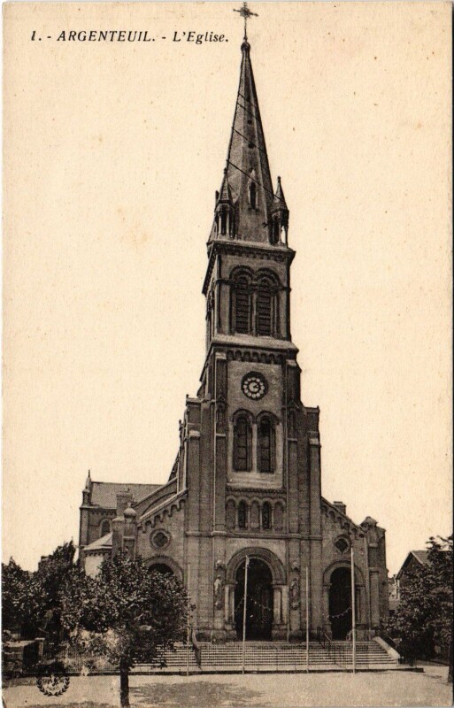 Carte postale ancienne Argenteuil Eglise à Argenteuil