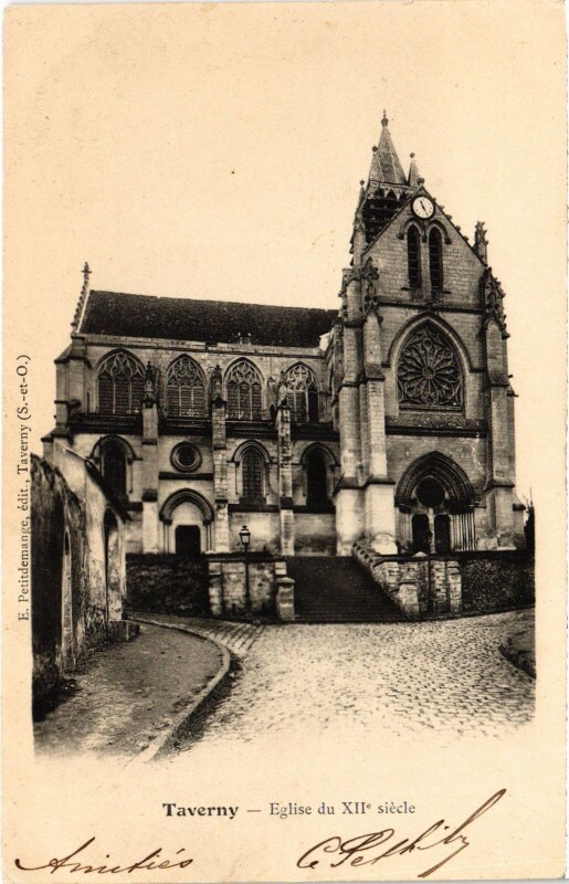 Carte postale ancienne Taverny Eglise à Taverny