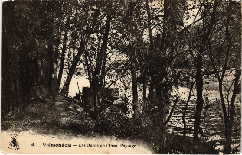 Carte postale ancienne Valmondois Les Bords de l'Oise Paysage à Valmondois