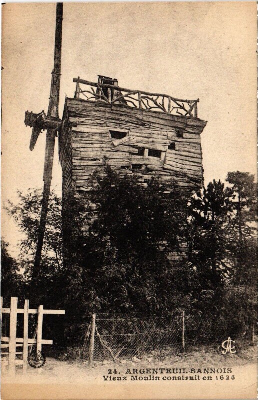 Carte postale ancienne Argenteuil Vieux Moulin de 1625 à Argenteuil