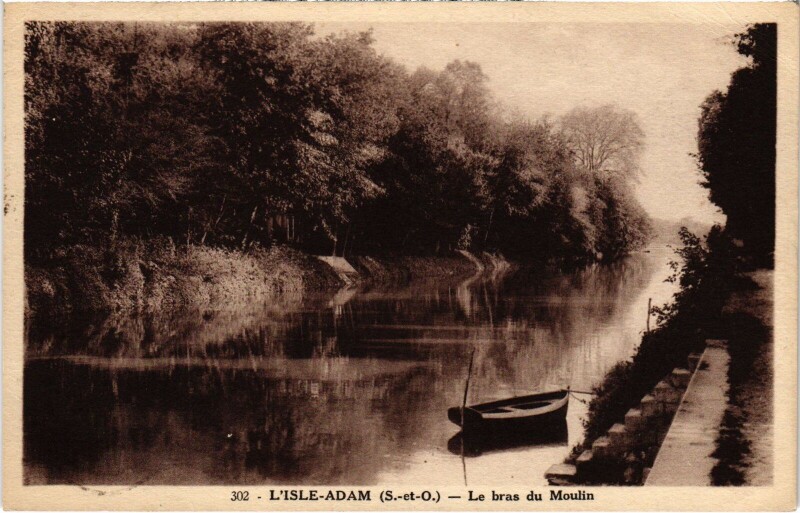 Carte postale ancienne L'Isle Adam Le bras du Moulin à L'Isle-Adam