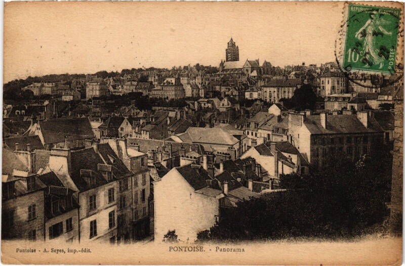 Carte postale ancienne Pontoise panorama à Pontoise