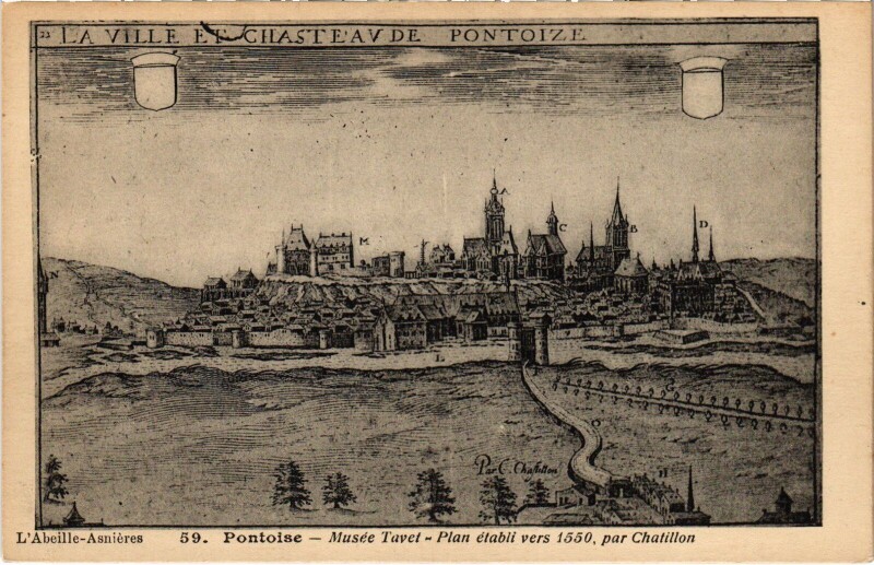 Carte postale ancienne Pontoise Musee Tavet à Pontoise