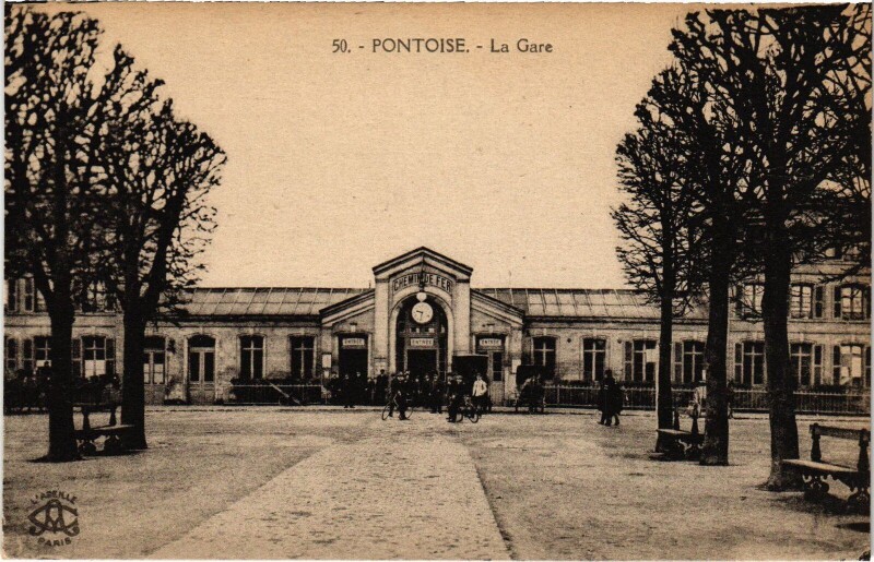 Carte postale ancienne Pontoise La Gare à Pontoise