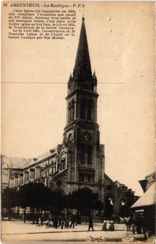 Carte postale ancienne Argenteuil La Basilique à Argenteuil