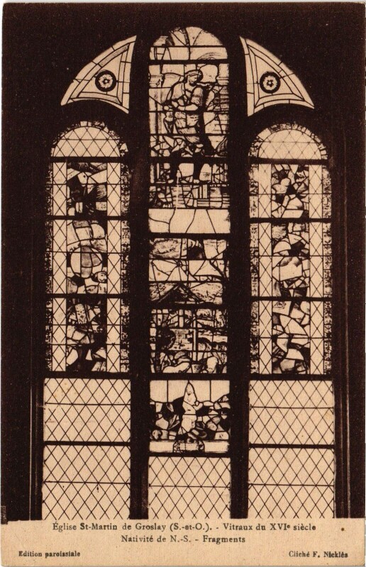 Carte postale ancienne Groslay Eglise Saint-Martin Nativite de N.-S. à Groslay