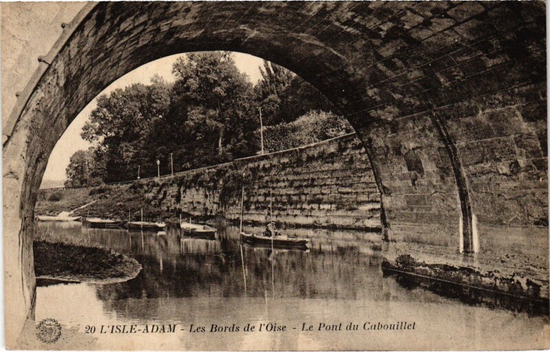 Carte postale ancienne L'Isle Adam Les Bords de l'Oise Pont du Cabouillet à L'Isle-Adam