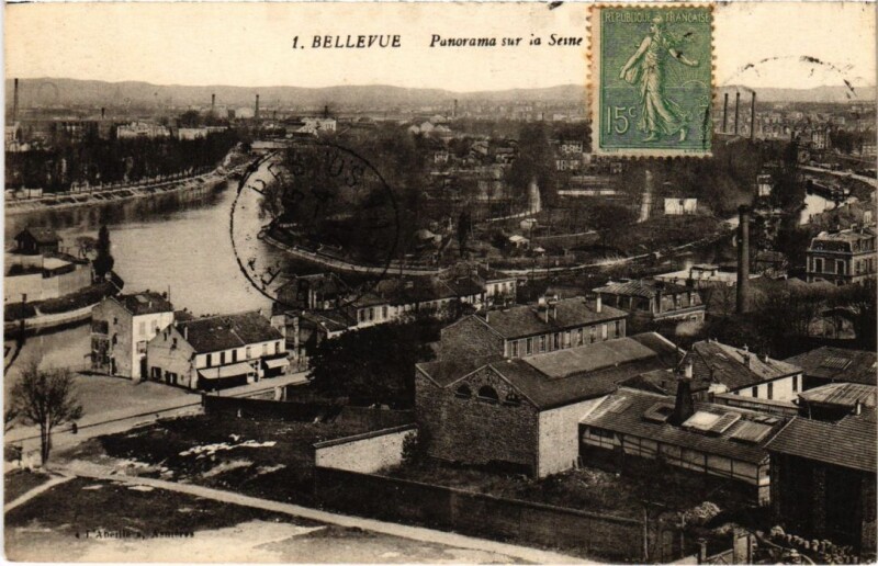 Carte postale ancienne Bellevue Panorama sur la Seine