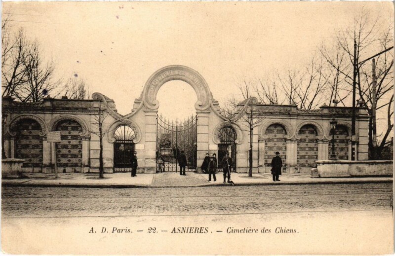 Carte postale ancienne Asnieres Cimetiere des Chiens