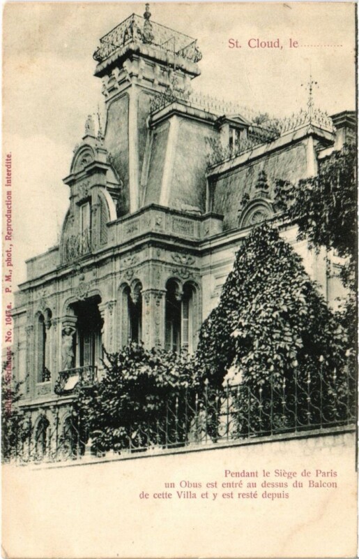 Carte postale ancienne Saint-Cloud Villa à Saint-Cloud