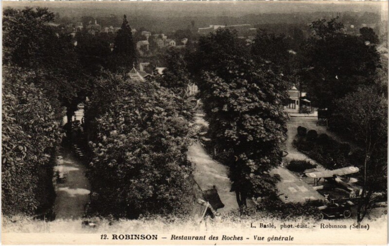 Carte postale ancienne Le Plessis-Robinson Restaurant des Roches - Vue Generale au Plessis-Robinson