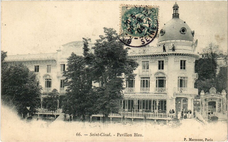 Carte postale ancienne Saint-Cloud Pavillon Bleu à Saint-Cloud