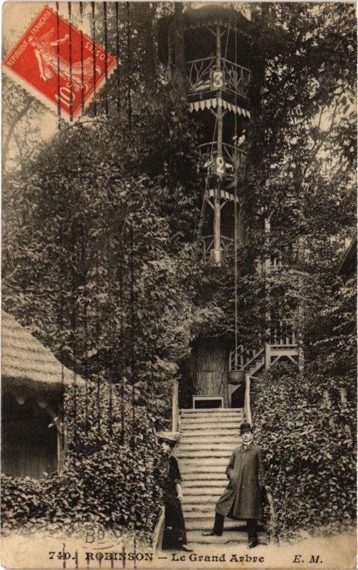 Carte postale ancienne Le Plessis-Robinson Le Grand Arbre au Plessis-Robinson