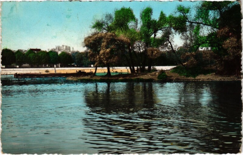 Carte postale ancienne Asnieres Bord de la Seine - Ile des Ravageurs