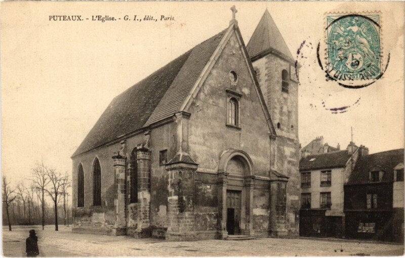 Carte postale ancienne Puteaux Eglise à Puteaux