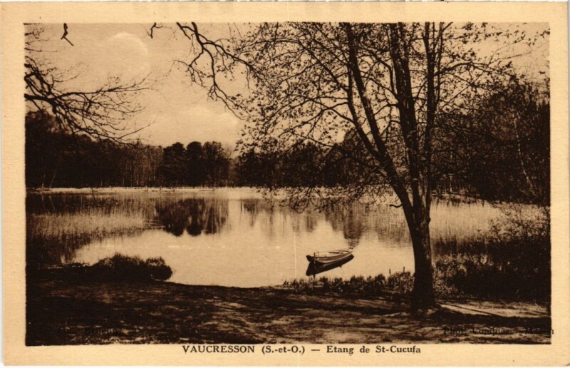 Carte postale ancienne Vaucresson Etang de Saint-Cucufa à Vaucresson