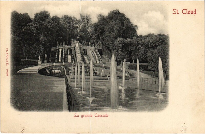 Carte postale ancienne Saint-Cloud La Grande Cascade à Saint-Cloud