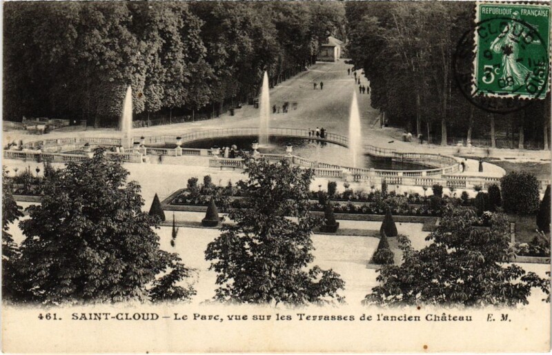 Carte postale ancienne Saint-Cloud Le Parc - Vue à Saint-Cloud