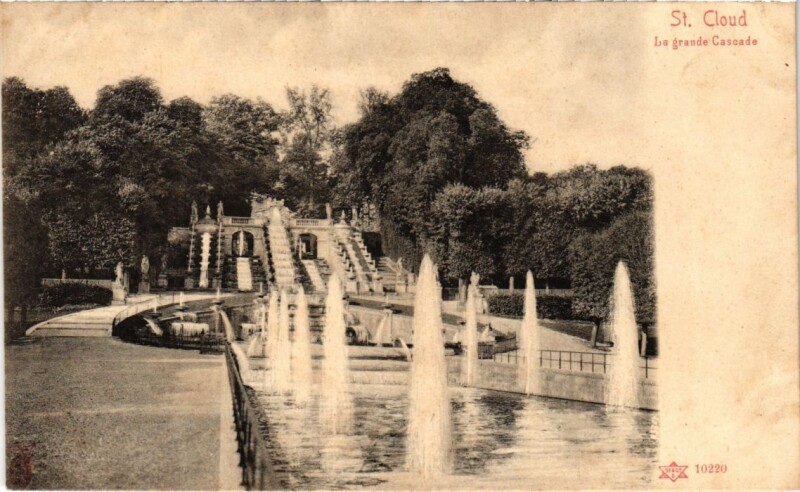 Carte postale ancienne Saint-Cloud La Grande Cascade à Saint-Cloud