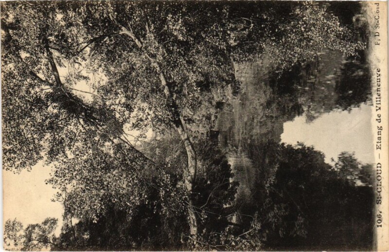 Carte postale ancienne Saint-Cloud Etang de Villeneuve à Saint-Cloud
