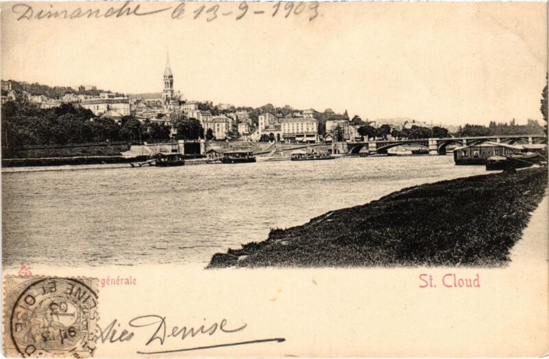 Carte postale ancienne Saint-Cloud Vue Generale à Saint-Cloud