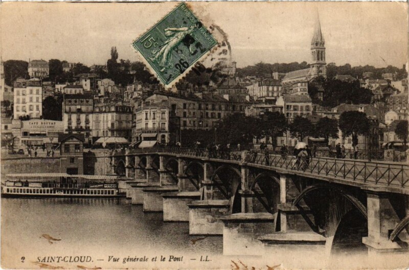 Carte postale ancienne Saint-Cloud Vue Generale à Saint-Cloud