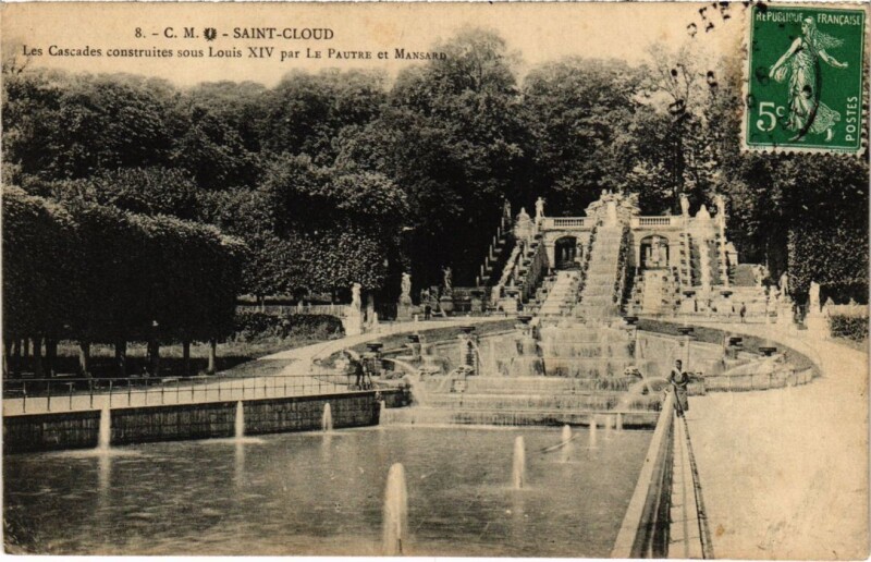 Carte postale ancienne Saint-Cloud Les Cascades à Saint-Cloud