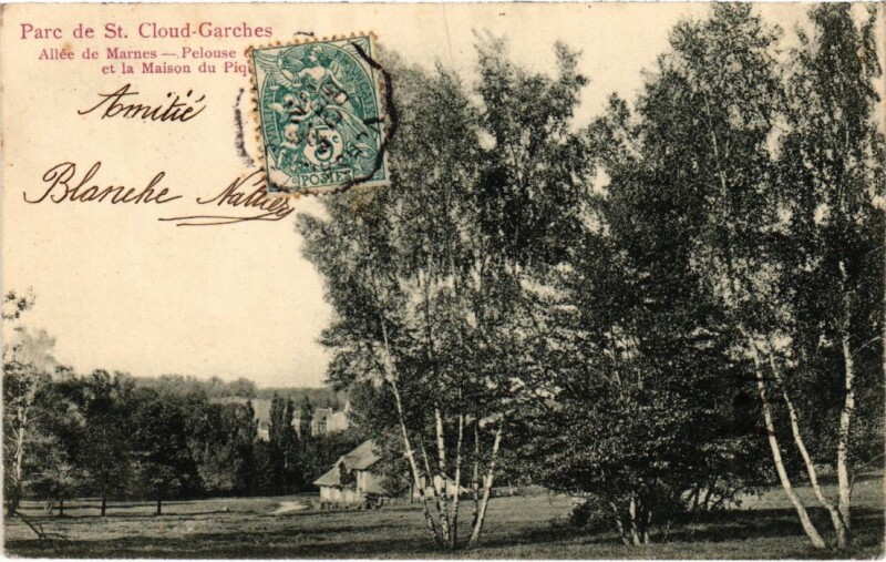Carte postale ancienne Saint-Cloud Parc - Allee de Marnes à Saint-Cloud