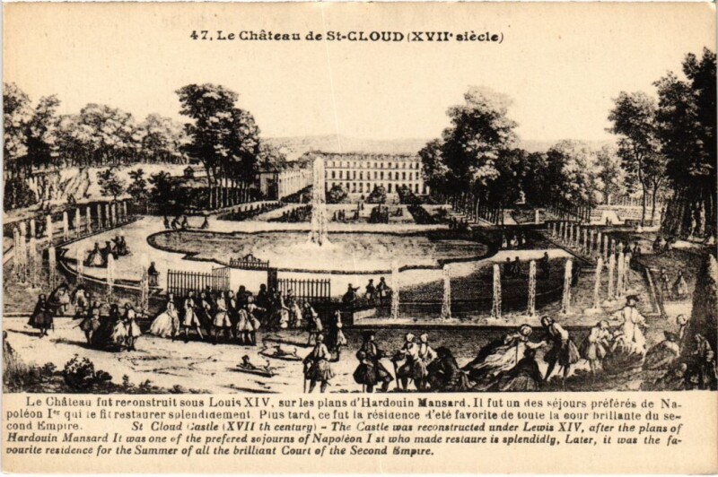 Carte postale ancienne Saint-Cloud Le Chateau à Saint-Cloud