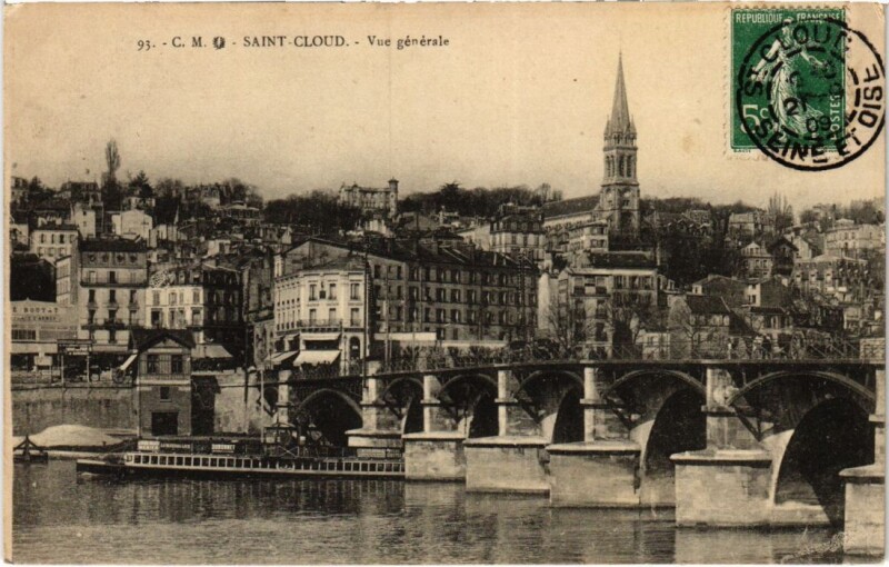 Carte postale ancienne Saint-Cloud Vue Generale à Saint-Cloud