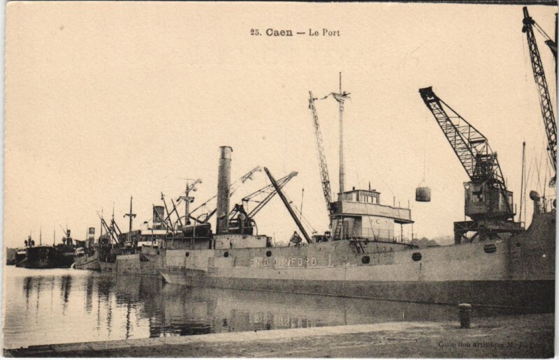 Carte postale ancienne Caen Le Port
