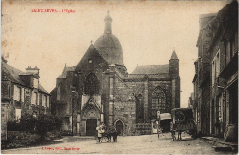 Carte postale ancienne Saint-Sever L'Eglise