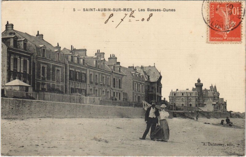 Carte postale ancienne Saint-Aubin Les Basses-Dunes
