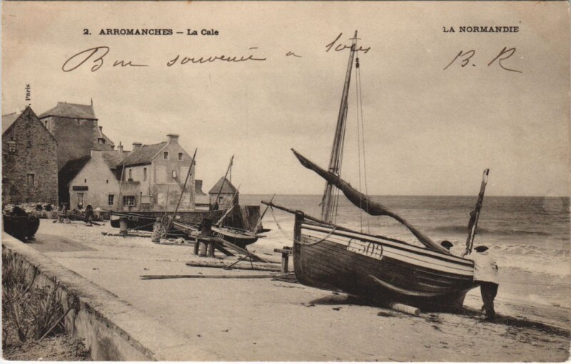 Carte postale ancienne Arromanches La Cale