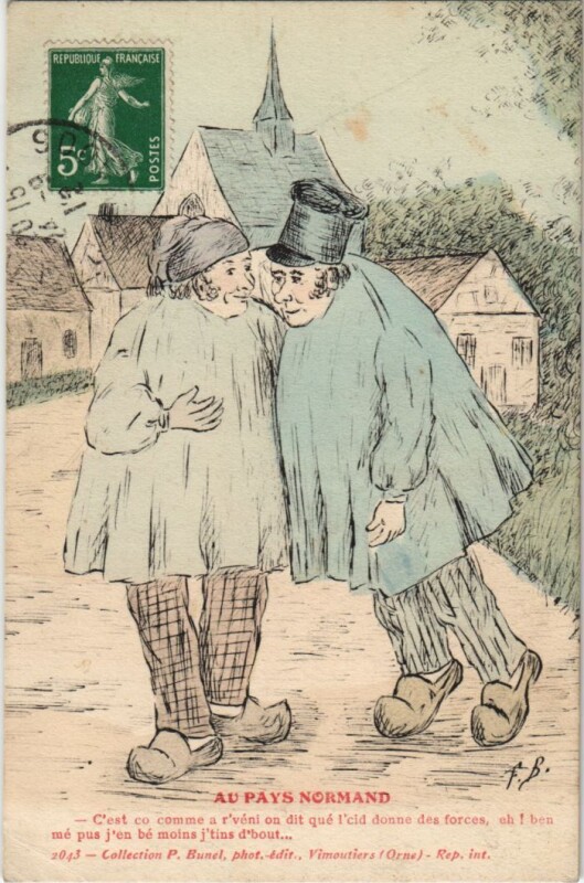 Carte postale ancienne Au Pays Normand - Types