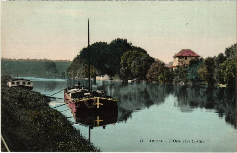 Carte postale ancienne Auvers Oise et le Casino