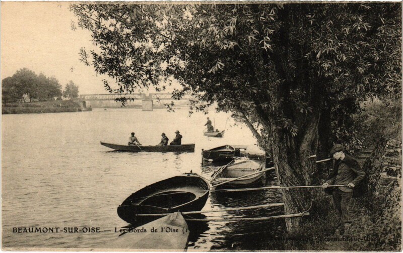 Carte postale ancienne Beaumont Les Bords de l'Oise