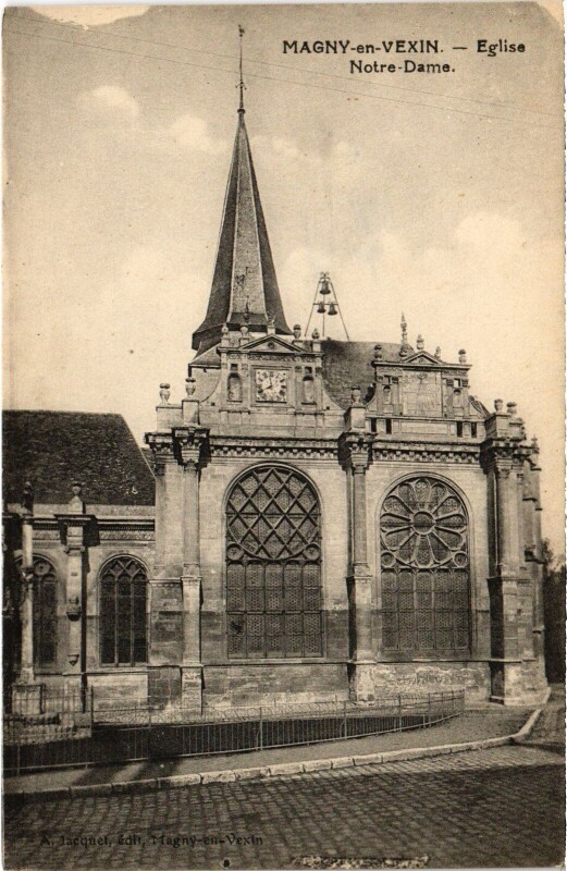 Carte postale ancienne Magny en Vexin Eglise à Magny-en-Vexin